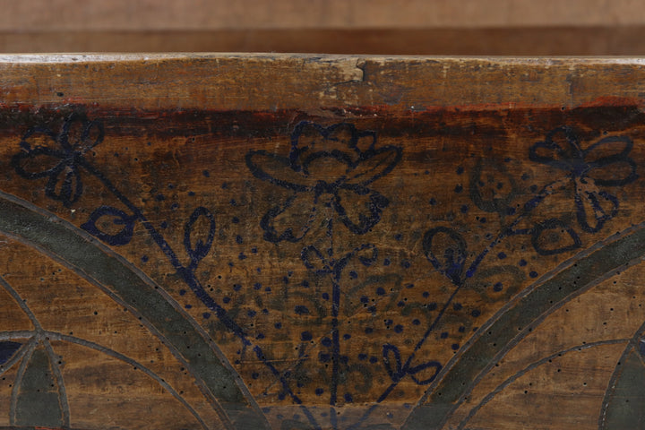 Antique Hungarian Romanian Wooden Trunk