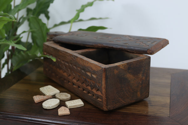 Antique Oriental Wooden Container 