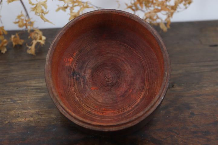 Antique Scarlett Oriental Container