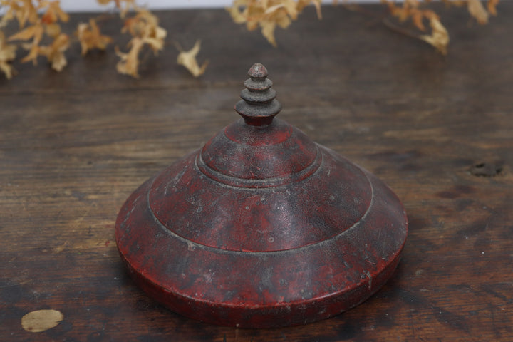 Antique Scarlett Oriental Container