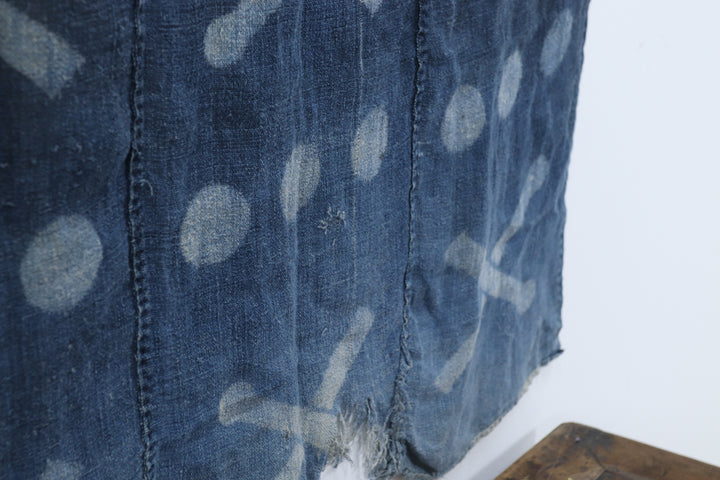 Antique Asian Blue Wall Decor Textile