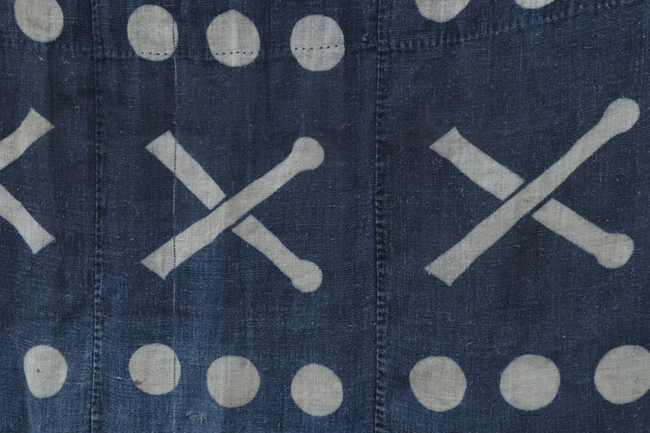 Antique Asian Blue Wall Decor Textile