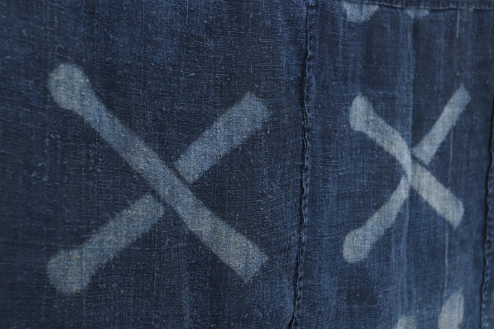 Antique Asian Blue Wall Decor Textile