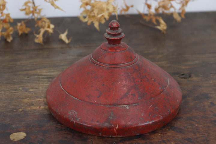Antique Scarlett Oriental Container