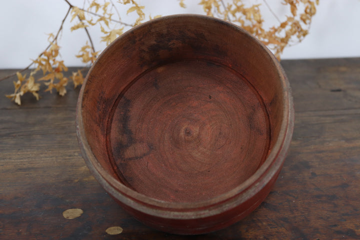 Antique Scarlett Oriental Container