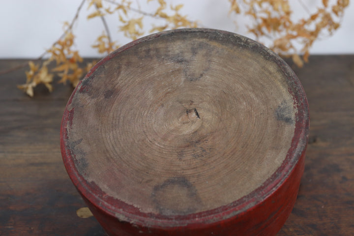 Antique Scarlett Oriental Container
