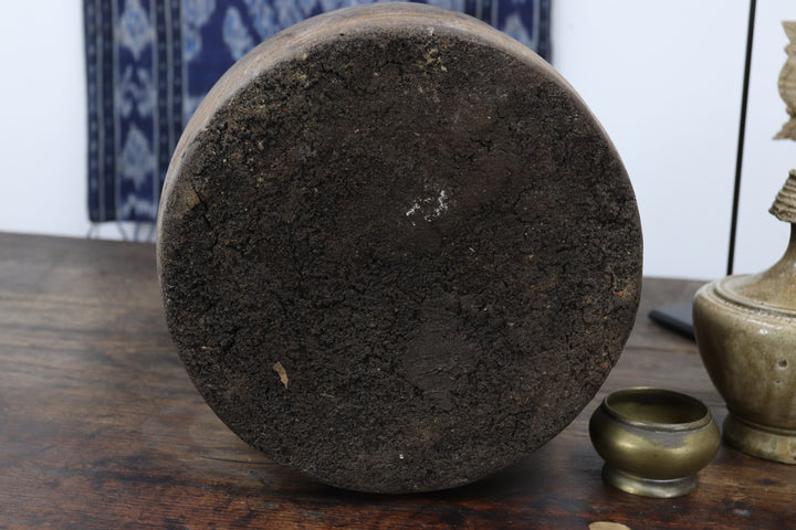 Antique Asian Black Wooden Vase