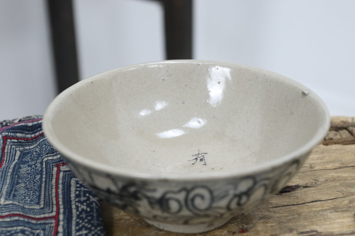 Antique Asian Ceramic Hand-painted Bowl 