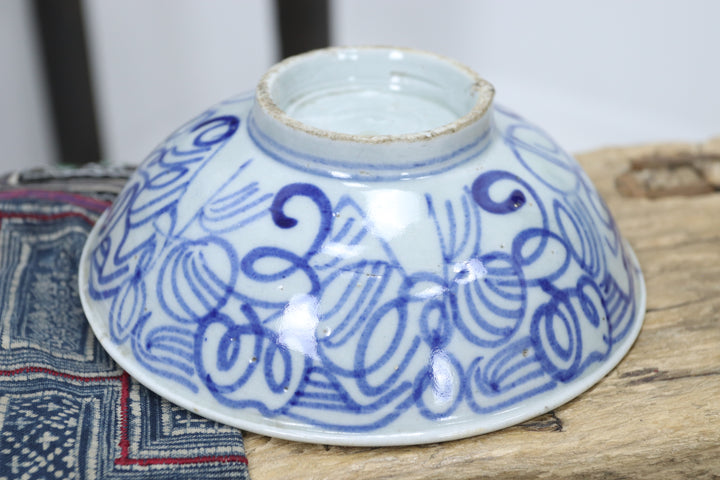 Antique Asian Ceramic Hand-painted Bowl 