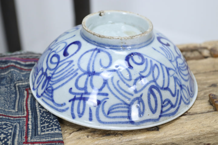 Antique Asian Ceramic Hand-painted Bowl 