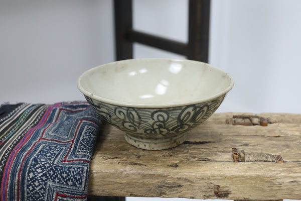 Antique Asian Ceramic Hand-painted Bowl 