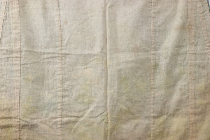 Antique Asian Blue hand-painted Textile Fabric 