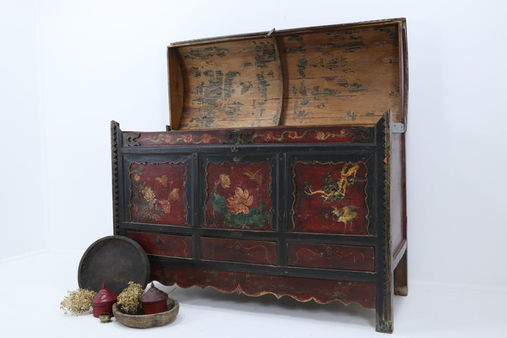 Antique Asian Handmade Large Box