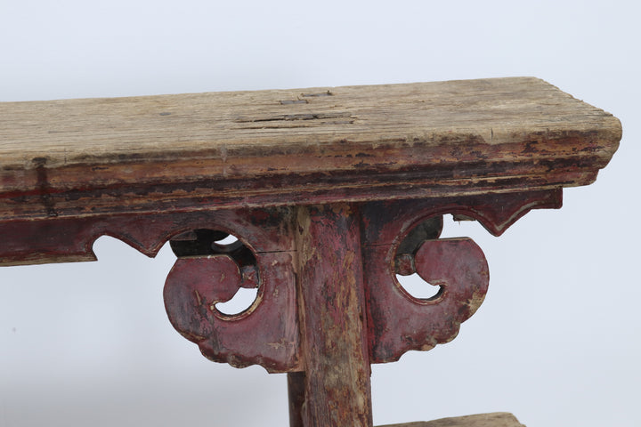 Antique Set of Two Wooden Asian Seats