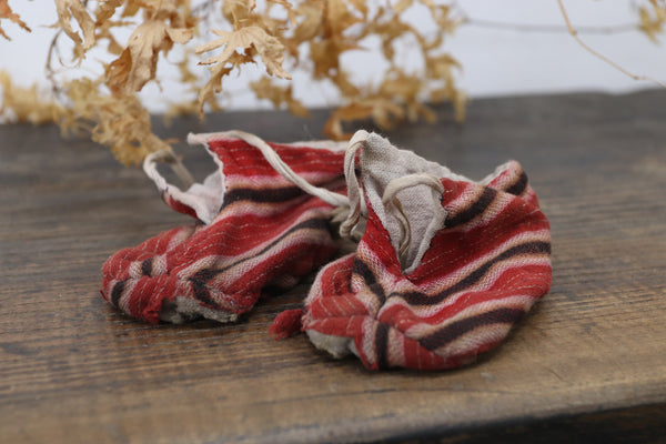 Antique Maroon Patterned Baby Shoes