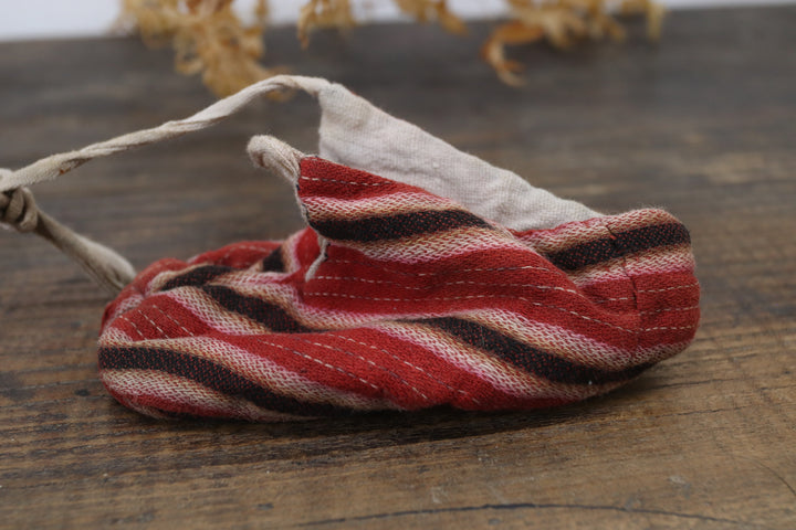 Antique Maroon Patterned Baby Shoes