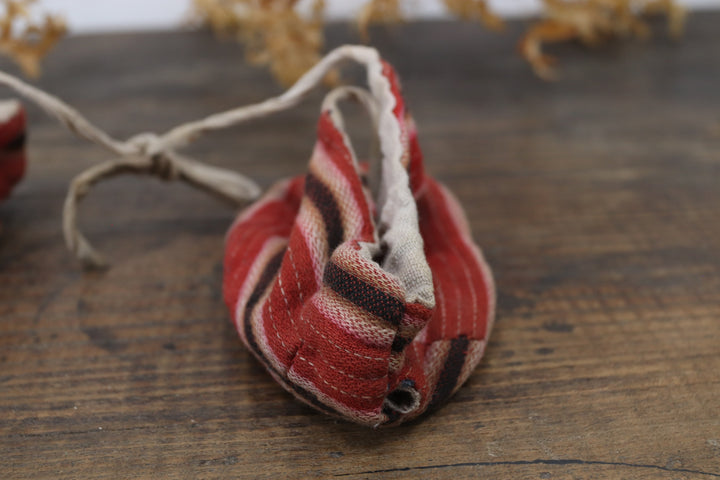 Antique Maroon Patterned Baby Shoes