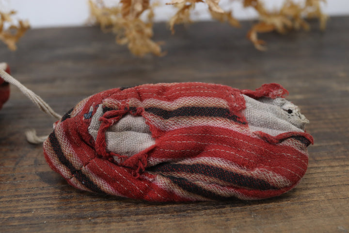 Antique Maroon Patterned Baby Shoes