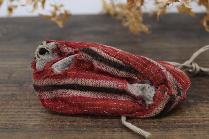 Antique Maroon Patterned Baby Shoes