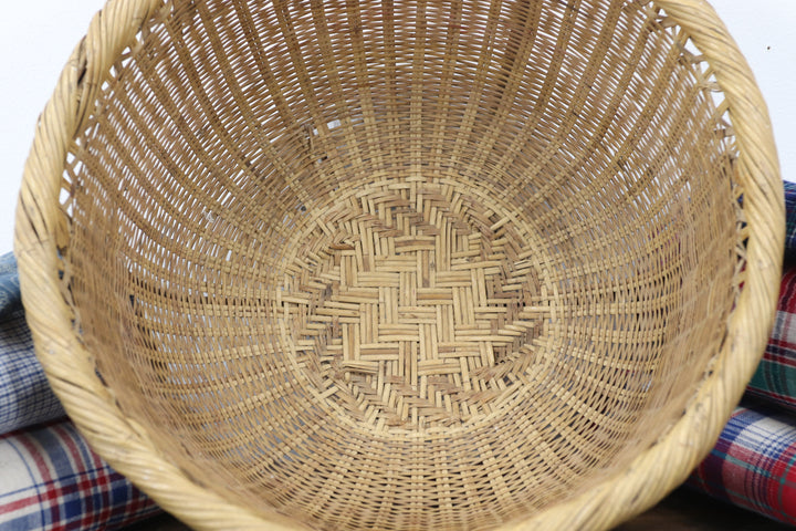 Antique Handmade Asian Basket