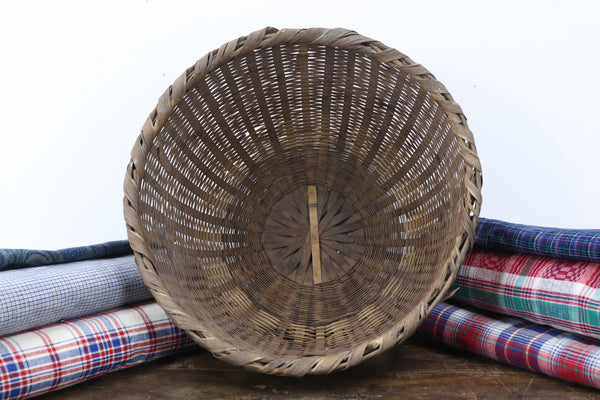 Antique Handmade Asian Basket