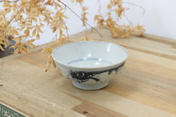 Ming Dynasty Chinese Blue & White Porcelain Bowl (2)
