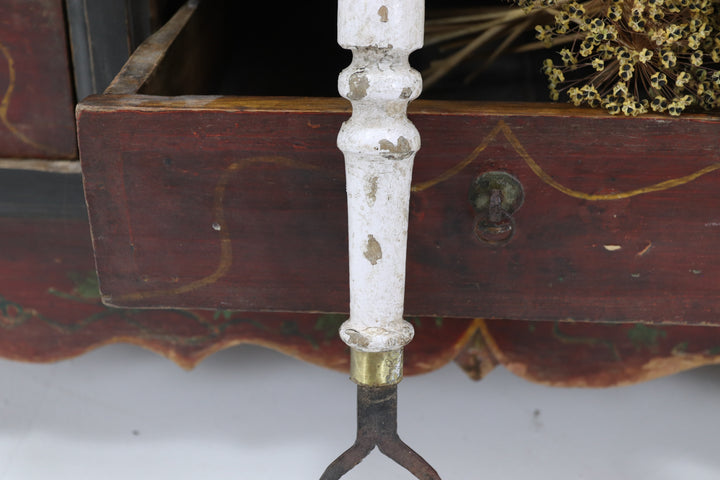 Antique Asian Metal Painted Skimmers