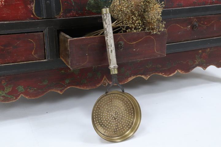 Antique Asian Metal Painted Skimmers