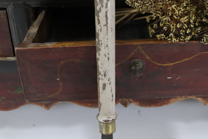Antique Asian Metal Painted Skimmers