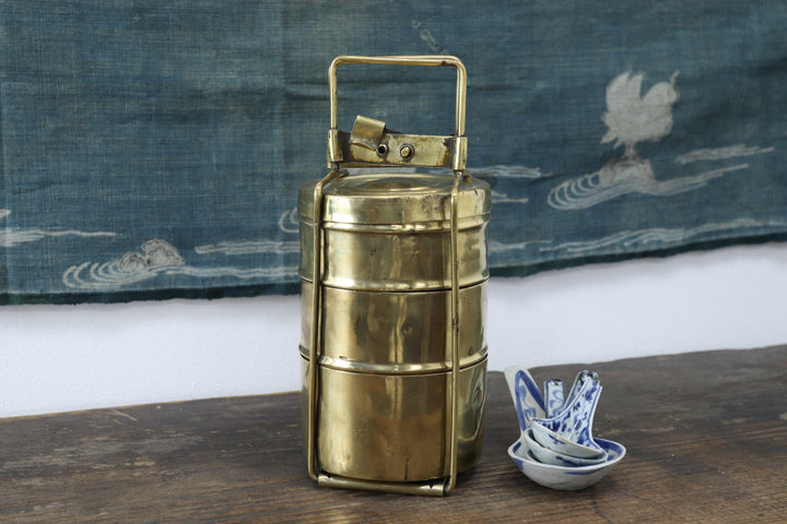 Antique Asian Metal Lunch Box