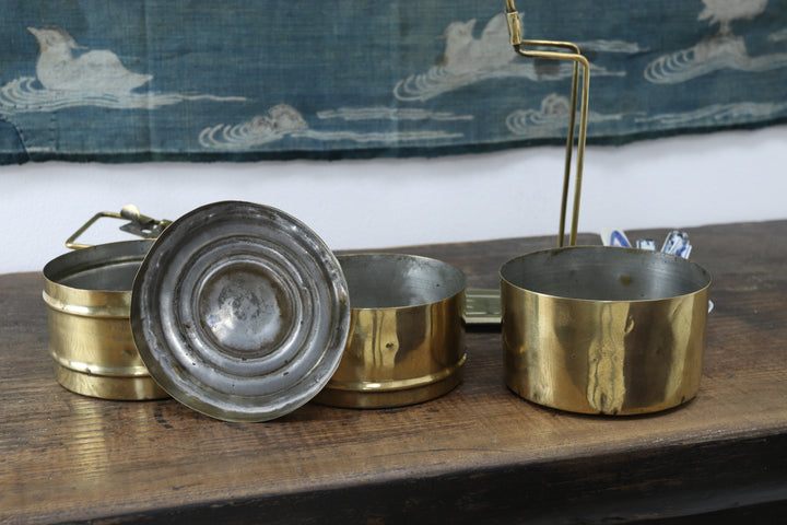 Antique Asian Metal Lunch Box