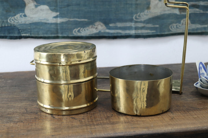 Antique Asian Metal Lunch Box