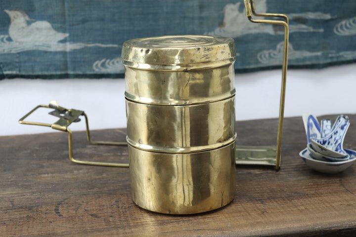 Antique Asian Metal Lunch Box