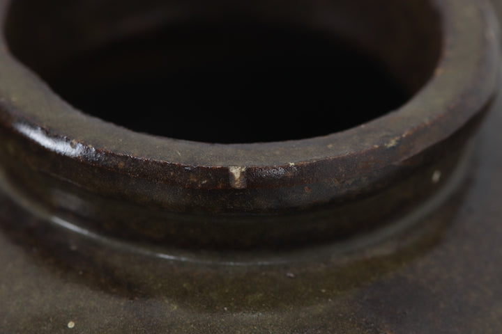 Antique Brown Glazed Little Chinese Pot