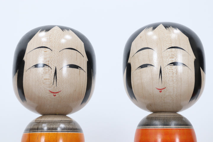 Antique Asian Patterned Colourful Wooden Dolls 