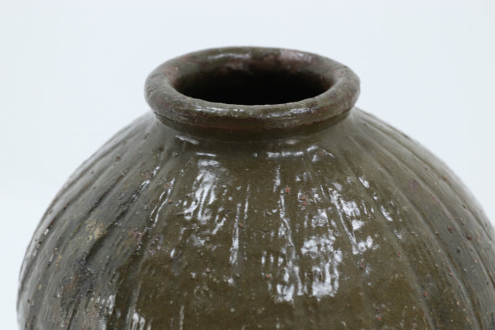 Vintage terracotta alcoholic green pot