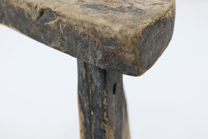 Vintage 1920’s elm wooden seat 