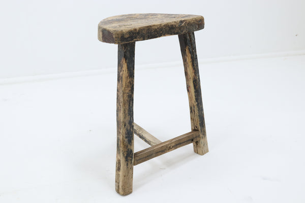 Vintage 1920’s elm wooden seat 