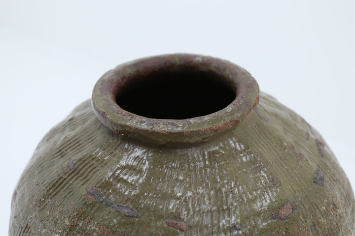 Vintage terracotta alcohol green pot