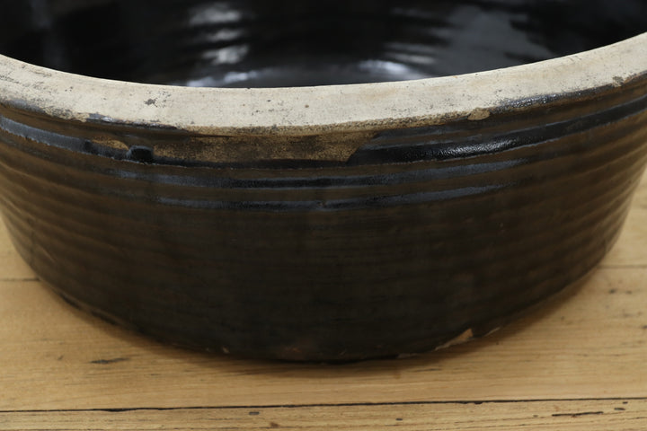 Vintage chinese handmade large ceramic bowl