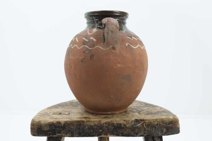 Vintage european terracotta decorative jar