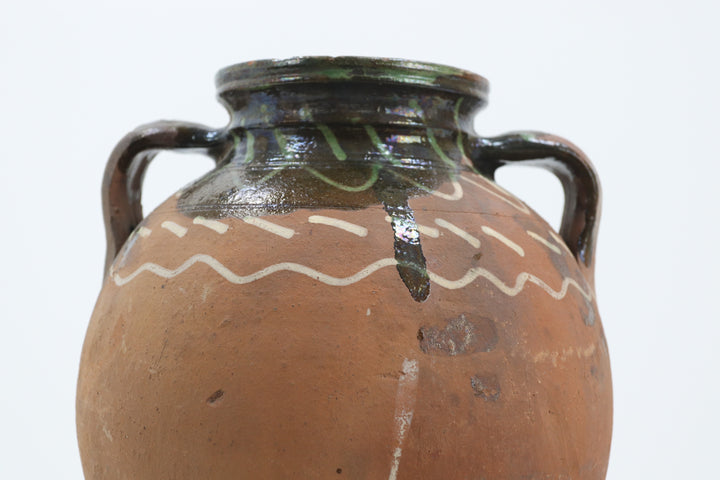 Vintage european terracotta decorative jar