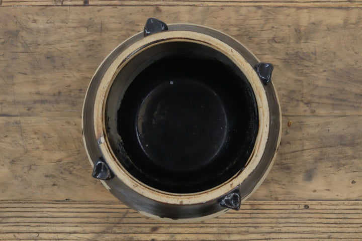 Vintage asain black preserving bowl
