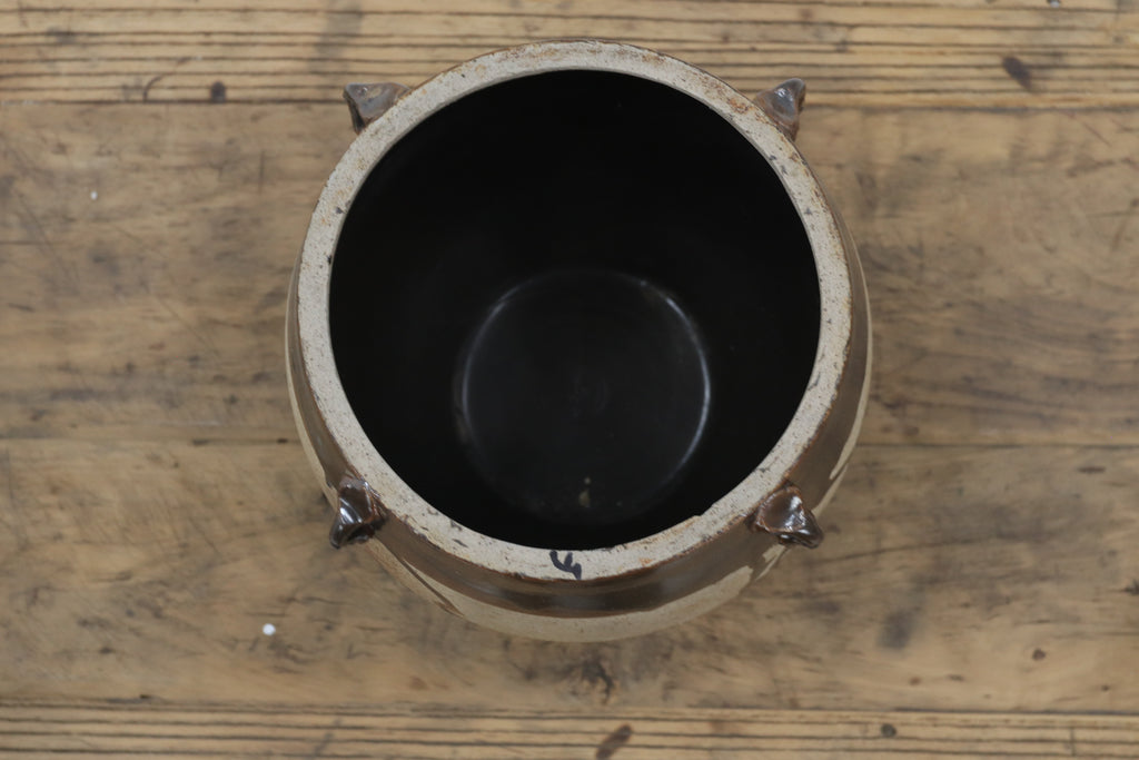Vintage asian black preserving  bowl