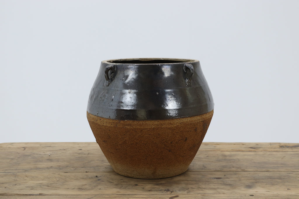 Vintage asian black preserving  bowl