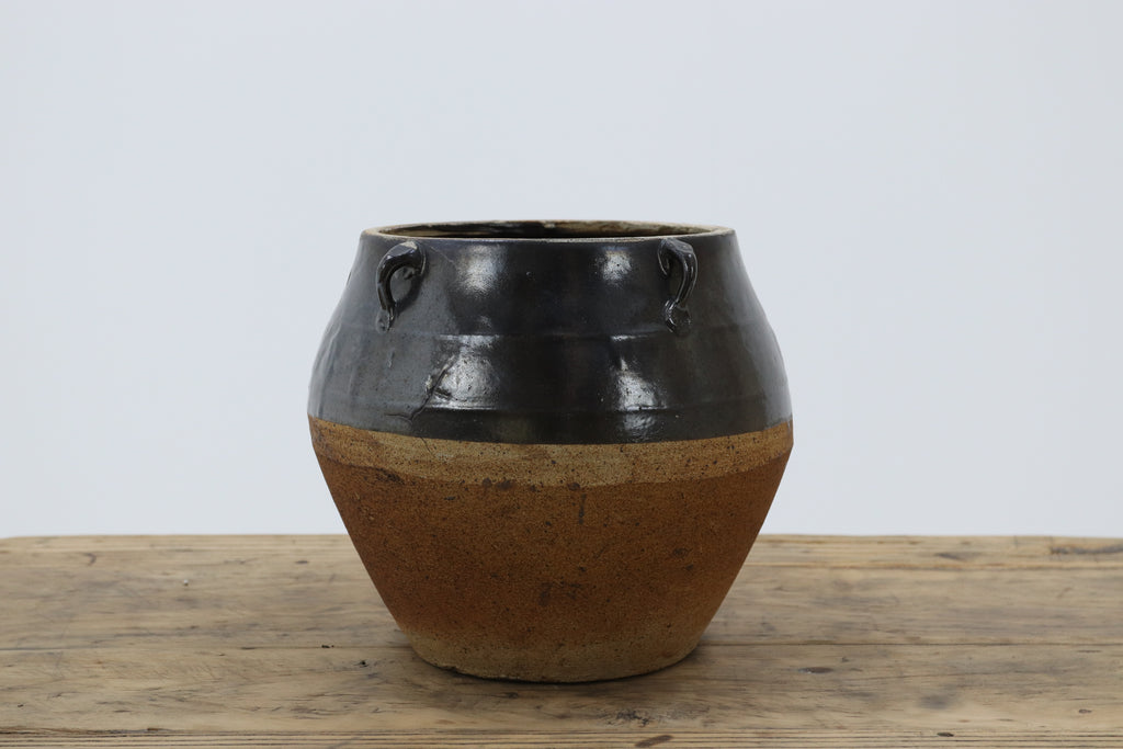 Vintage asian black preserving  bowl