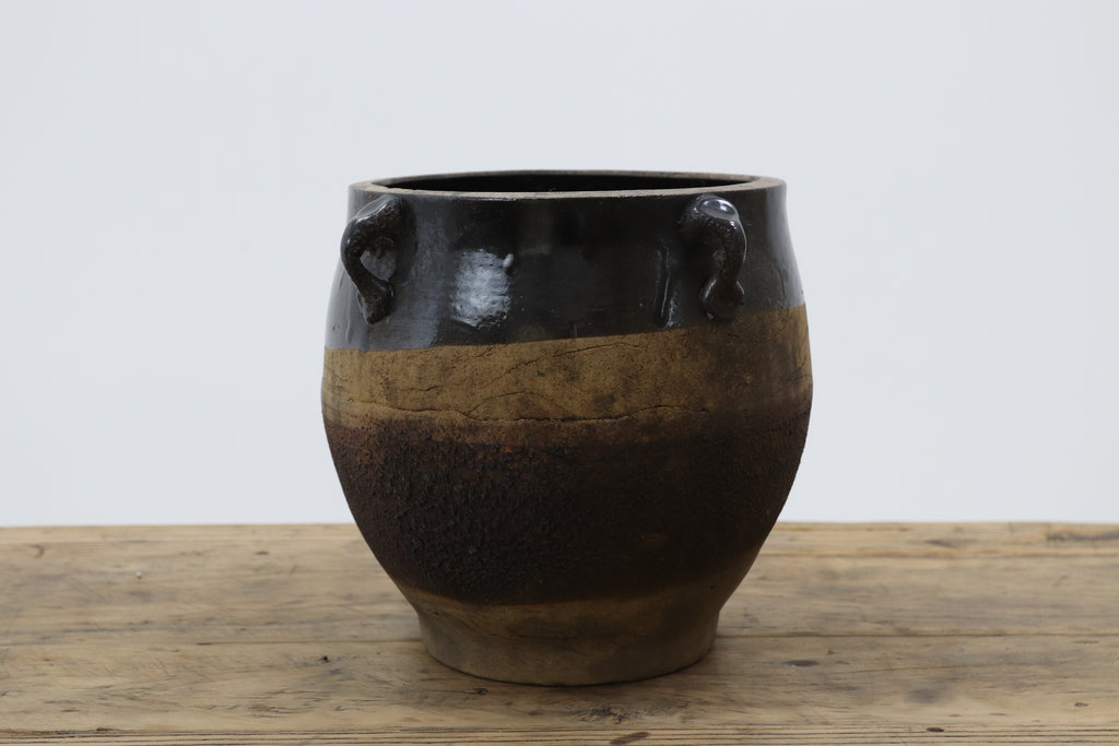 Vintage asian black preserving  bowl