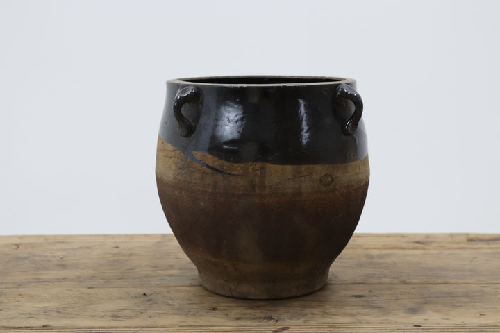 Vintage asian black preserving  bowl