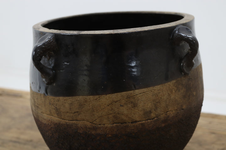 Vintage asian black preserving  bowl