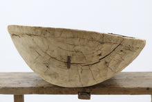 Load image into Gallery viewer, Vintage wooden handmade elm bowl